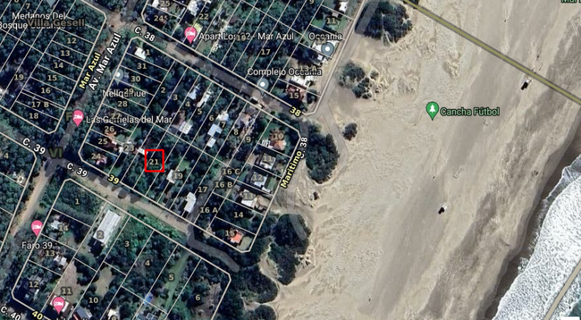 Venta lote Mar Azul a 50m de la playa